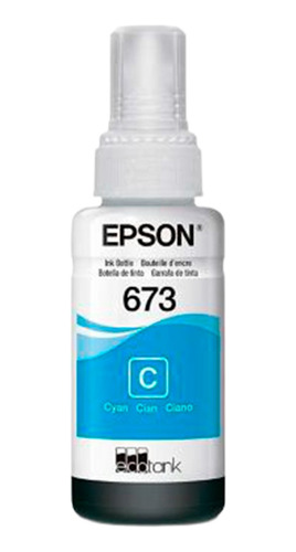 Tinta Epson T673 Cian | L800, L805, L810, L850, L1800