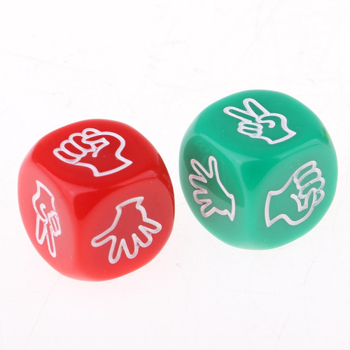 Imagen 4 de 10 de 4x6x Dados De Tijeras De Papel De Piedra Seis Dados De Juego