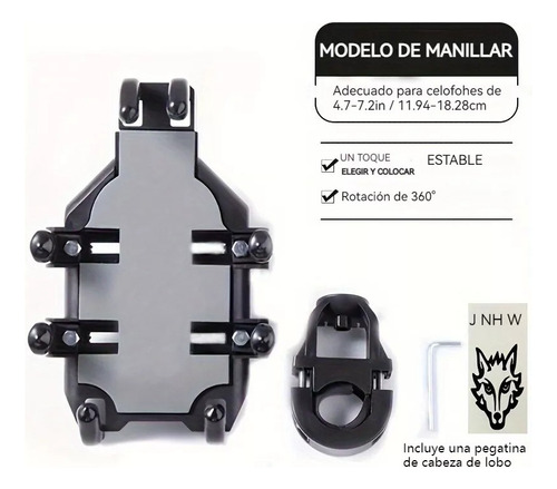 De Soporte Para Celular Moto/bicicleta, Base Porta Teléfono