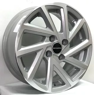 Rodas R-seven Voyage Gol Aro 17 4x100 (jogo) + Bicos Cor Prata Diamantada