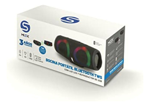 Misik Bocina Ms279 2.5 Negro Bluetooth Usb Luz Led Con