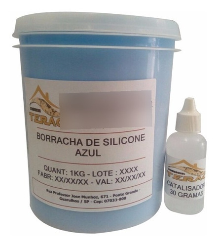 Borracha De Silicone Azul 5kgs Com Catalisador Grátis