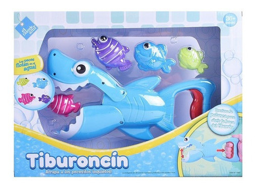 Tiburón Juego Para El Agua Atrapa Peces X4 El Duende Azul Color Multicolor