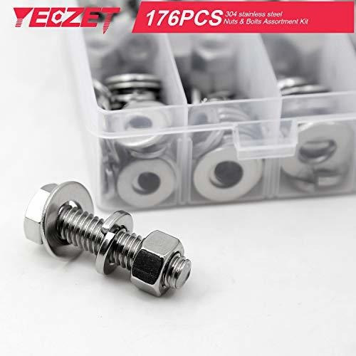 Juego 176 Tornillo Tuerca Resistente Acero Inoxidable