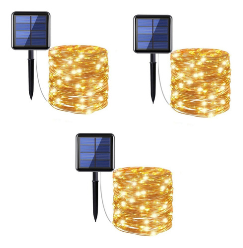 Tripack Luz Navideña Solar