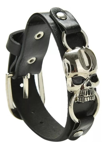 Pulsera Brazalete Calavera Craneo Rockero Hombre Manilla