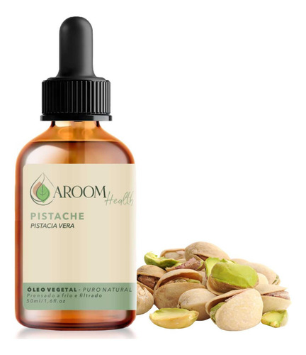 Óleo Vegetal Pistache 100% Puro Natural - 50ml Aroom Health Fragrância Neutra