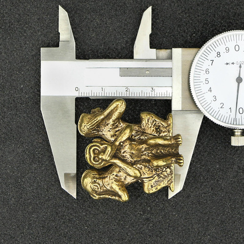 Estatuilla De Mono Estatua De Latón Adorno Hecho A Mano Oro