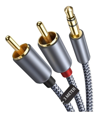 Cable Rca Audio Auxiliar Jack 3.5 Mm Conectores De 3 M