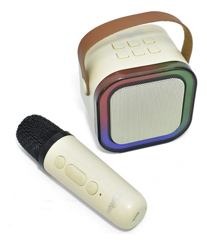 Parlante Portátil Bt Con Micrófono Para Karaoke, Rgb Nspa35k