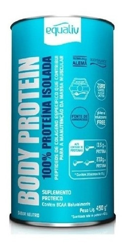 Body Protein Equaliv 450g 100% Proteína Isolada 