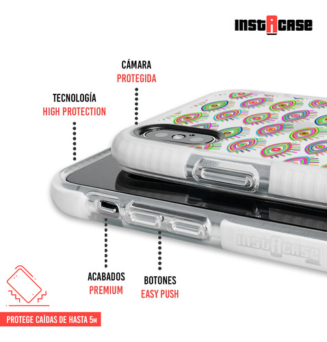 Funda Para iPhone Ojo Turco Colores Personalizada Con Nombre