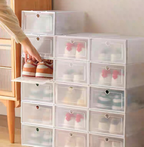 Caja Organizadora De Zapatos Pack 2 Color Blanco