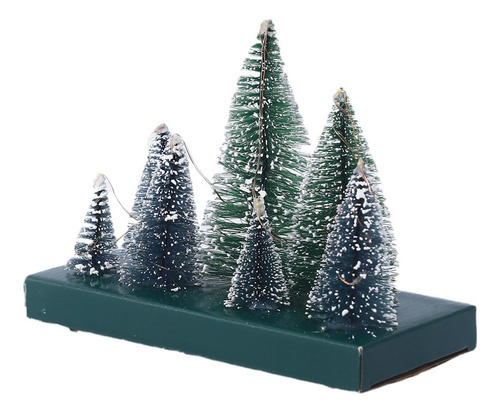 Mini Árboles De Navidad Con Luces De Colores, Adorno De