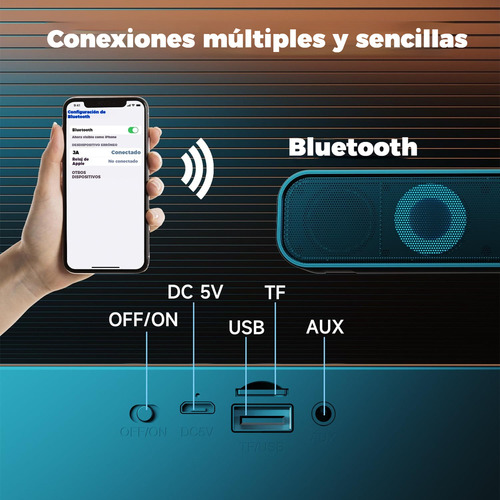 ' Barra De Sonido For Pc Tv Bocinas Inalámbrica Bluetooth