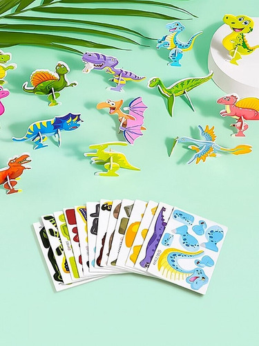 100 Unid Quebra-cabeça De Desenho Animado 3d Para Crianças