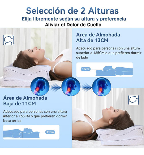 2 En 1 Almohada Cervical Para Dormir Almohada Ortopédica