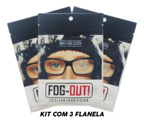 Imagem 1 de 5 de Kit 3 Flanelas Antiembaçante Para Óculos