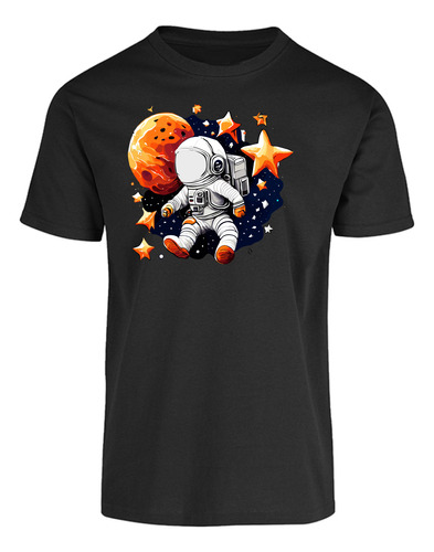 Playera Hombre Estampada Astronauta Y Planetas