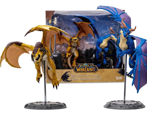 Mcfarlane War Of Warcraft Bronce And Blue Dragon Drake
