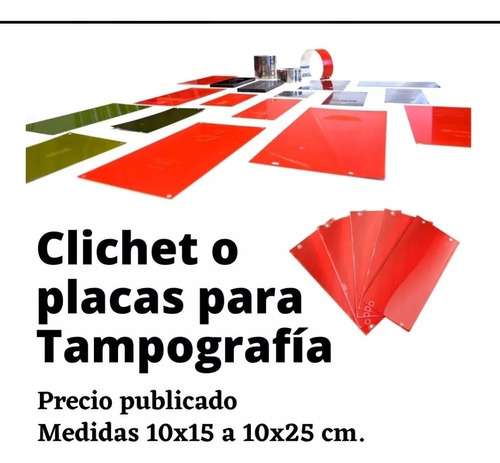 Clisé Para Tampografia Alemanes Alto Rendimiento 