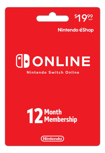 Nintendo Switch Online Giftcard 12 Meses | Tarjeta Membresía