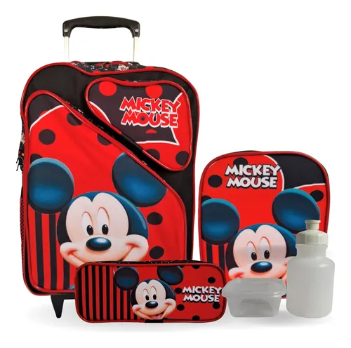 comprar Kit Mochila Infantil Mickey Mouse G Com Lancheira E Estojo