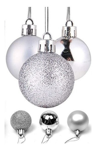 Pack De 12 Esferas Bambalinas Navideñas Adornos Navidad 6cm