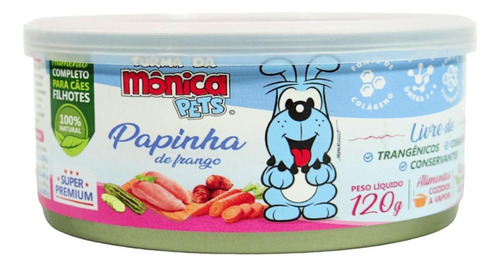 Ração Úmida Turma Da Mônica Pets Papinha Frango 120g Cães