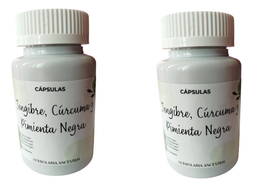 Cúrcuma, Jengibre Y Pimienta Negra 100 Caps 2 Pack