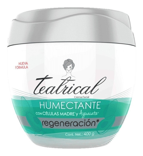 Crema Humectante Facial Teatrical Regeneración 400 Gramos