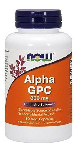 Now Alpha Gpc Suplemento Agudeza Mental Memoria 300mg