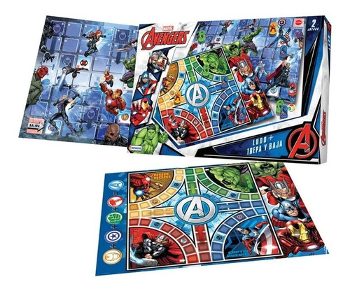 Multijuego Avengers 2 En 1 Ludo + Trepa Y Baja