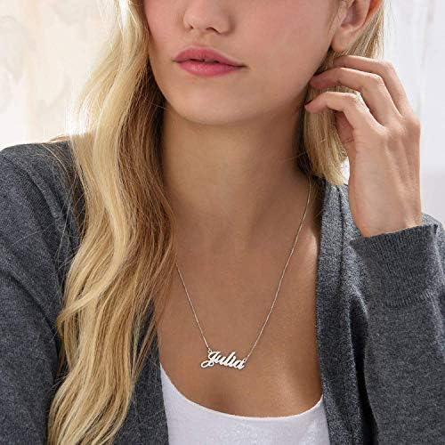 Collar Con Nombre Personalizado De Plata De Ley 925 Lutilo,