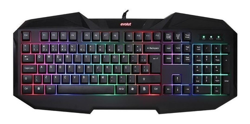 Kit De Teclado E Mouse Gamer Evolut Eg-50 Português