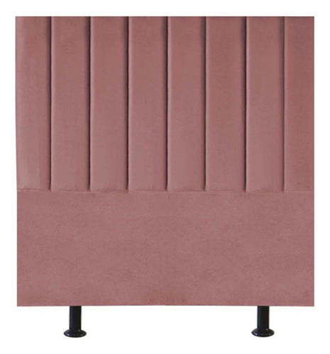 Cabeceira Estofada Cama Solteiro 90 Cm Sophia Carla Suede Cor Rose