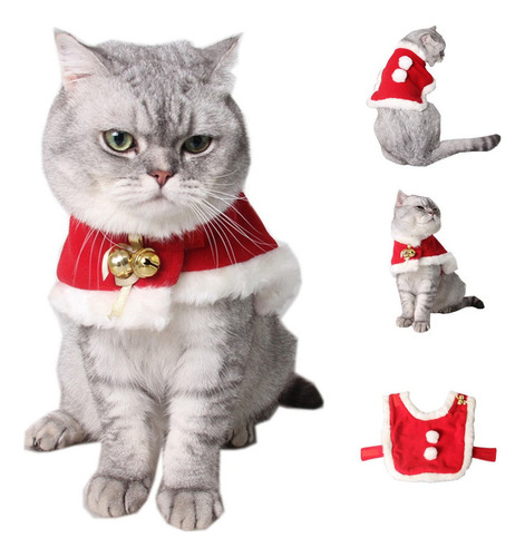 Moda Gato Mascota Ropa Capa Navidad Mascota Trajes Pequeños