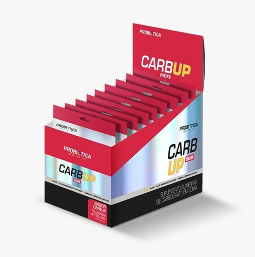 Suplemento Em Goma Probiótica Carb Up Gum Carboidratos/minerais/proteínas Sabor Cereja Em Caixa De 720g 10