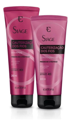 Cauterização Dos Fios Siage Shampoo E Condicionador Eudora