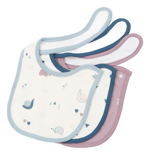 Baberos Baby Drool, 3 Piezas, Bonitos Patrones De Animales,
