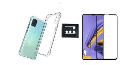 Pelicula 3d + Pel Camera + Capa Anti Impacto Para Galaxy A51