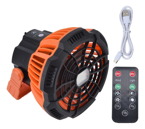 Ventilador Portátil Para Acampar, Silencioso, Carga Usb, Gan