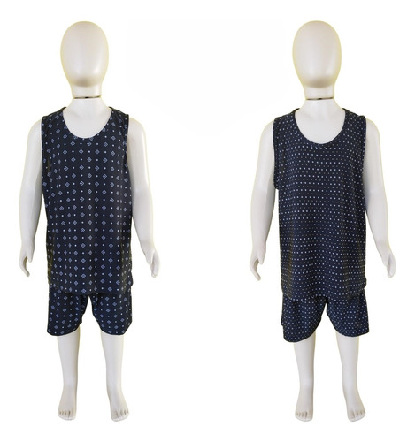 Kit 2 Pijamas Infantil Menino Regata Short Liganete