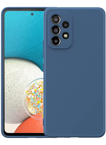 Funda Samsung Galaxy A53 Foluu De Silicona Azul 