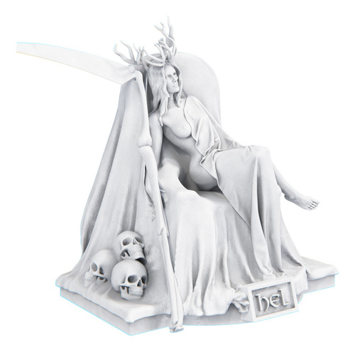 Estátua Imagem Hela - Hel Deusa Do Reino Dos Mortos Cor Cor Mármore