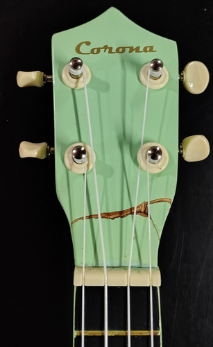 Ukelele Soprano Con Estuche Reparado Verde (Usado)