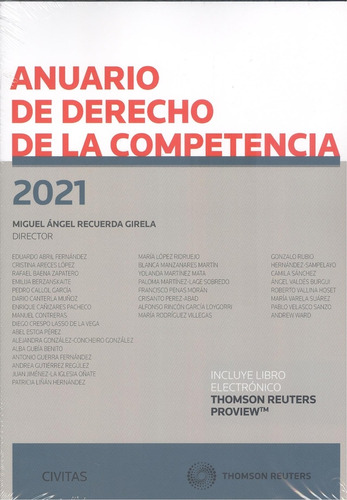 Anuario De Derecho De La Competencia (2021) (papel + E-book)