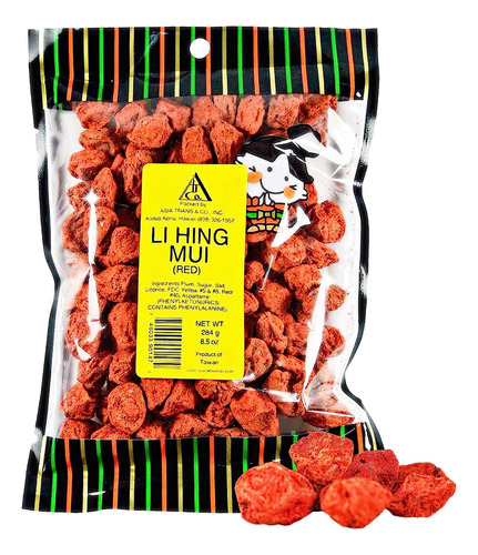 Bolsa De Li Hing Mui (ciruela), Color Rojo