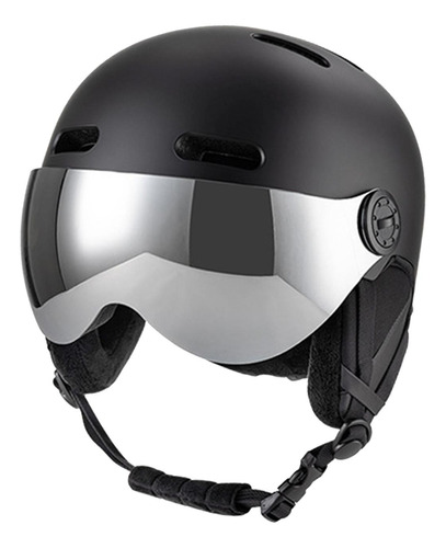 Casco De Snowboard Con Gafas De Esquí, Protección Negro M