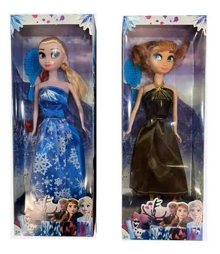 Muñeca Articulada Frozenn Vestido Y Zapatos Elsa O Anna 27cm